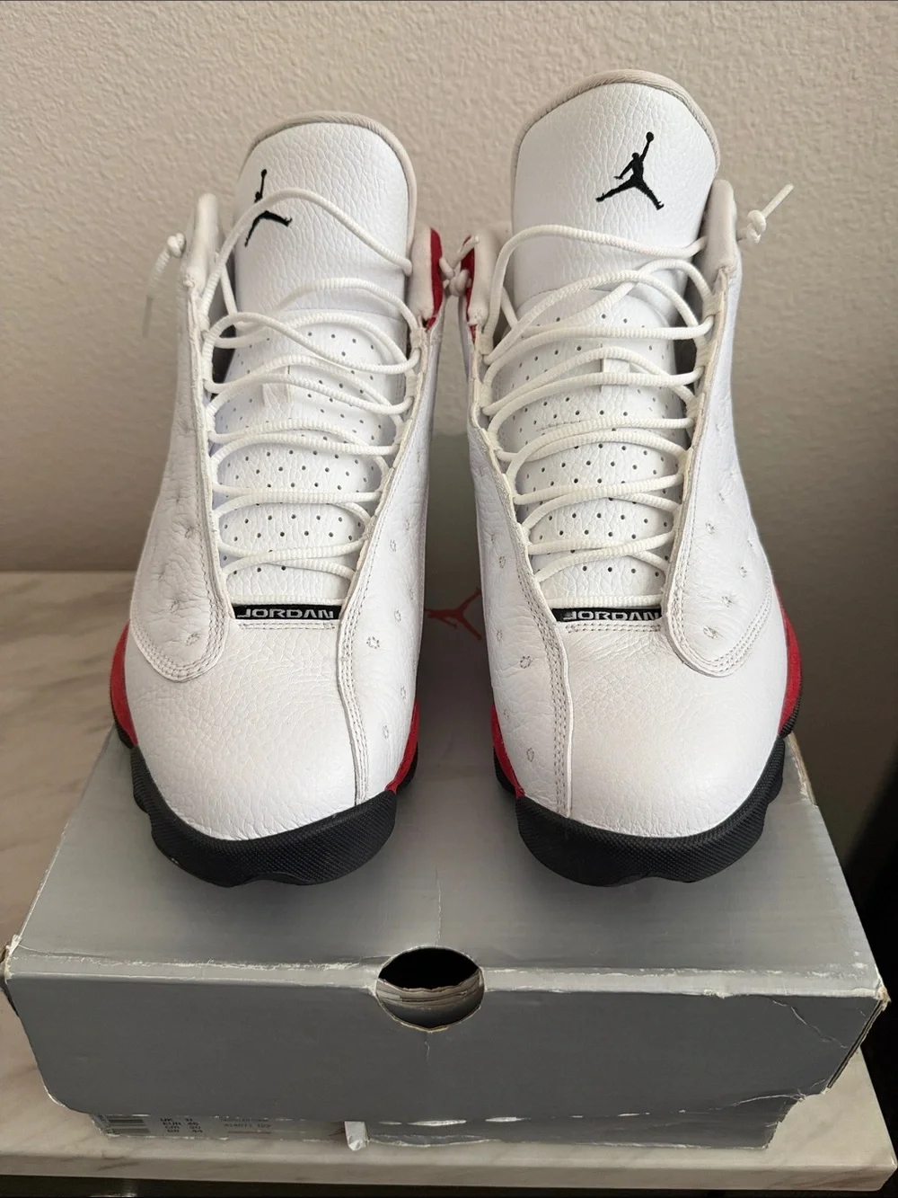 Jordan Men’s White Black Red Athletic Shoes